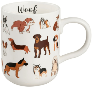 Mainstays 16.06-oz Stoneware Dog Mug, White