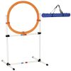 PawHut 2-in-1 Dog Obstacle Training Agility Equipment Tire Jump Ring/Hurdle Bar