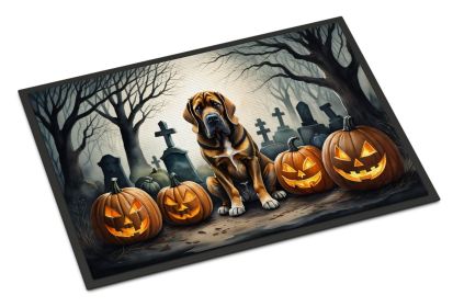 NEW Bloodhound Spooky Halloween Doormat Front Door Mat Indoor Outdoor Rugs for Entryway, Non Slip Washable Low Pile, 18H X 27W