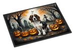 NEW Welsh Springer Spaniel Spooky Halloween Doormat Front Door Mat Indoor Outdoor Rugs for Entryway, Non Slip Washable Low Pile, 18H X 27W