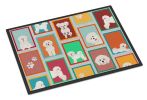 NEW Lots of Bichon Frise Doormat Front Door Mat Indoor Outdoor Rugs for Entryway, Non Slip Washable Low Pile, 18H X 27W