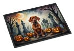 NEW Vizsla Spooky Halloween Doormat Front Door Mat Indoor Outdoor Rugs for Entryway, Non Slip Washable Low Pile, 18H X 27W