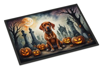 NEW Vizsla Spooky Halloween Doormat Front Door Mat Indoor Outdoor Rugs for Entryway, Non Slip Washable Low Pile, 18H X 27W