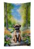 Brussels Griffon Spring Path Kitchen Towel Dish Cloths Guest Hand Towel Decorative Bathroom Towel for Face,Tea, Dishcloth, Kitchen and Bath