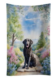 Curly-Coated Retriever Spring Path Kitchen Towel Dish Cloths Guest Hand Towel Decorative Bathroom Towel for Face,Tea, Dishcloth, Kitchen and Bath