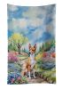 Basenji Spring Garden Kitchen Towel Dish Cloths Guest Hand Towel Decorative Bathroom Towel for Face,Tea, Dishcloth, Kitchen and Bath