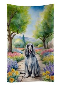 Afghan Hound Spring Garden Kitchen Towel Dish Cloths Guest Hand Towel Decorative Bathroom Towel for Face,Tea, Dishcloth, Kitchen and Bath