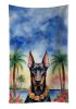 Doberman Pinscher Luau Kitchen Towel Dish Cloths Guest Hand Towel Decorative Bathroom Towel for Face,Tea, Dishcloth, Kitchen and Bath