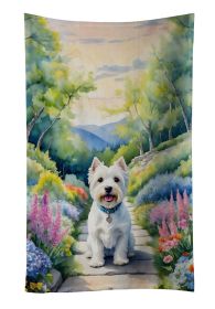 Westie Spring Path Kitchen Towel Dish Cloths Guest Hand Towel Decorative Bathroom Towel for Face,Tea, Dishcloth, Kitchen and Bath