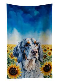 English Setter in Sunflowers Kitchen Towel Dish Cloths Guest Hand Towel Decorative Bathroom Towel for Face,Tea, Dishcloth, Kitchen and Bath