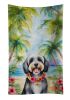 Tibetan Terrier Luau Kitchen Towel Dish Cloths Guest Hand Towel Decorative Bathroom Towel for Face,Tea, Dishcloth, Kitchen and Bath