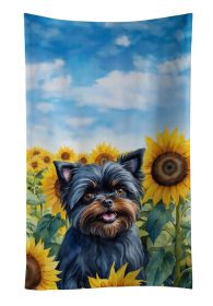 Affenpinscher in Sunflowers Kitchen Towel Dish Cloths Guest Hand Towel Decorative Bathroom Towel for Face,Tea, Dishcloth, Kitchen and Bath