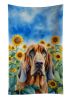 Bloodhound in Sunflowers Kitchen Towel Dish Cloths Guest Hand Towel Decorative Bathroom Towel for Face,Tea, Dishcloth, Kitchen and Bath