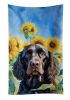 American Water Spaniel in Sunflowers Kitchen Towel Dish Cloths Guest Hand Towel Decorative Bathroom Towel for Face,Tea, Dishcloth, Kitchen and Bath