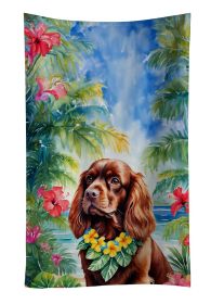 Sussex Spaniel Luau Kitchen Towel Dish Cloths Guest Hand Towel Decorative Bathroom Towel for Face,Tea, Dishcloth, Kitchen and Bath