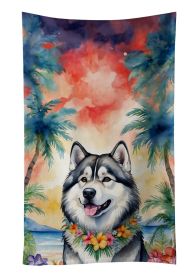 Alaskan Malamute Luau Kitchen Towel Dish Cloths Guest Hand Towel Decorative Bathroom Towel for Face,Tea, Dishcloth, Kitchen and Bath