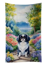 Japanese Chin Spring Path Kitchen Towel Dish Cloths Guest Hand Towel Decorative Bathroom Towel for Face,Tea, Dishcloth, Kitchen and Bath