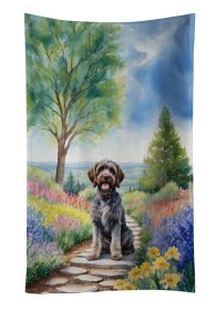 Wirehaired Pointing Griffon Spring Path Kitchen Towel Dish Cloths Guest Hand Towel Decorative Bathroom Towel for Face,Tea, Dishcloth, Kitchen and Bath