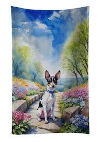 Rat Terrier Spring Path Kitchen Towel Dish Cloths Guest Hand Towel Decorative Bathroom Towel for Face,Tea, Dishcloth, Kitchen and Bath
