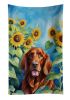Irish Setter in Sunflowers Kitchen Towel Dish Cloths Guest Hand Towel Decorative Bathroom Towel for Face,Tea, Dishcloth, Kitchen and Bath