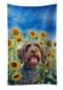 Wirehaired Pointing Griffon in Sunflowers Kitchen Towel Dish Cloths Guest Hand Towel Decorative Bathroom Towel for Face,Tea, Dishcloth, Kitchen and Ba