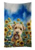 Wheaten Terrier in Sunflowers Kitchen Towel Dish Cloths Guest Hand Towel Decorative Bathroom Towel for Face,Tea, Dishcloth, Kitchen and Bath