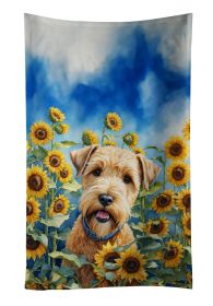 Wheaten Terrier in Sunflowers Kitchen Towel Dish Cloths Guest Hand Towel Decorative Bathroom Towel for Face,Tea, Dishcloth, Kitchen and Bath