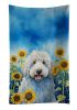 Komondor in Sunflowers Kitchen Towel Dish Cloths Guest Hand Towel Decorative Bathroom Towel for Face,Tea, Dishcloth, Kitchen and Bath