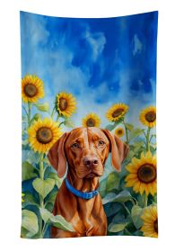 Vizsla in Sunflowers Kitchen Towel Dish Cloths Guest Hand Towel Decorative Bathroom Towel for Face,Tea, Dishcloth, Kitchen and Bath