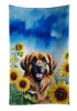 Leonberger in Sunflowers Kitchen Towel Dish Cloths Guest Hand Towel Decorative Bathroom Towel for Face,Tea, Dishcloth, Kitchen and Bath
