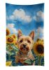 Norwich Terrier in Sunflowers Kitchen Towel Dish Cloths Guest Hand Towel Decorative Bathroom Towel for Face,Tea, Dishcloth, Kitchen and Bath