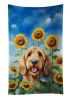 Otterhound in Sunflowers Kitchen Towel Dish Cloths Guest Hand Towel Decorative Bathroom Towel for Face,Tea, Dishcloth, Kitchen and Bath