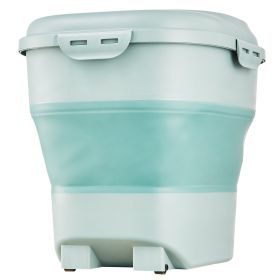 VEVOR Collapsible Dog Food Storage Container, 50 lbs Capacity Large Dispenser Bin with Attachable Casters, Airtight Lid Kitchen Rice Cereal Flour Bin,