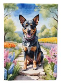 Australian Cattle Dog Spring Garden Garden Flag Mailbox Flag Decorative Yard Flag Banner Outside Patio Artwork Yard Flower Beds, Garden Size, Multicol