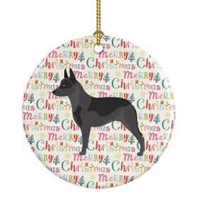 Australian Cattle Dog Merry Christmas Ceramic Ornament Christmas Tree Hanging Decorations for Home Christmas Holiday, Party, Gift, 3 in, Multicol