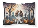 Cavalier Spaniel Spooky Halloween Standard Pillowcase Lightweight Super Soft Easy Care Decorative Artwork Pillowcase, Standard