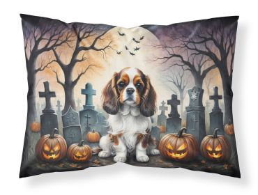 Cavalier Spaniel Spooky Halloween Standard Pillowcase Lightweight Super Soft Easy Care Decorative Artwork Pillowcase, Standard