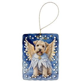 Wheaten Terrier My Angel Porcelain Ornament Christmas Tree Hanging Decorations for Home Christmas Holiday, Rectangle, Gift, Multicolor
