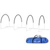 Dog Agility Kit Pet Obstacle Course Training Equipment Outdoor with Weave Poles, Carry Bag, Black