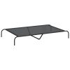Elevated Dog Bed Black Textilene and powder-coated steel