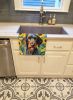 German Wirehaired Pointer in Sunflowers Kitchen Towel Dish Cloths Guest Hand Towel Decorative Bathroom Towel for Face,Tea, Dishcloth, Kitchen and Bath