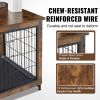 VEVOR Dog Crate Furniture, 38 inch Wooden Dog Crate with Double Doors, Heavy-Duty Dog Cage End Table with Multi-Purpose Removable Tray