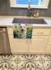 White German Shepherd in Sunflowers Kitchen Towel Dish Cloths Guest Hand Towel Decorative Bathroom Towel for Face,Tea, Dishcloth, Kitchen and Bath