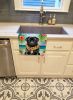 Black Pug Luau Kitchen Towel Dish Cloths Guest Hand Towel Decorative Bathroom Towel for Face,Tea, Dishcloth, Kitchen and Bath