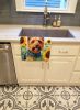 Australian Terrier in Sunflowers Kitchen Towel Dish Cloths Guest Hand Towel Decorative Bathroom Towel for Face,Tea, Dishcloth, Kitchen and Bath