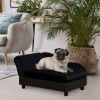 PawHut Luxury Dog Bed for Small Dogs, Hidden Storage, 3" Foam Cushion, Modern Pet Sofa, Black