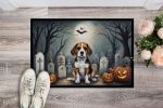 NEW Beagle Spooky Halloween Doormat Front Door Mat Indoor Outdoor Rugs for Entryway, Non Slip Washable Low Pile, 18H X 27W