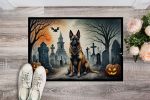 NEW Belgian Malinois Spooky Halloween Doormat Front Door Mat Indoor Outdoor Rugs for Entryway, Non Slip Washable Low Pile, 18H X 27W