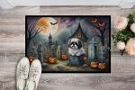 NEW Shih Tzu Spooky Halloween Doormat Front Door Mat Indoor Outdoor Rugs for Entryway, Non Slip Washable Low Pile, 18H X 27W
