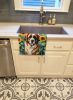 Saint Bernard in Sunflowers Kitchen Towel Dish Cloths Guest Hand Towel Decorative Bathroom Towel for Face,Tea, Dishcloth, Kitchen and Bath